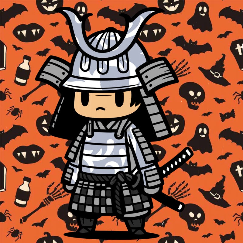 samurai in simple japanese armor