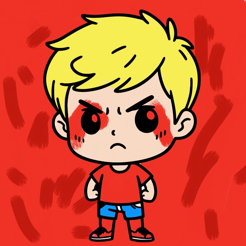 a short peron that is angry