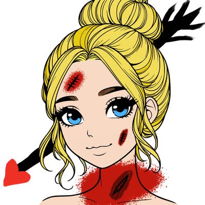 realistic pretty girl with hair in bun