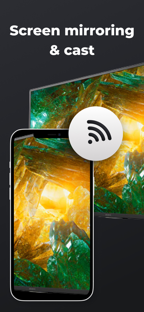 Smart TV remote app - iPhone screen mirroring and casting to a smart TV via Wi-Fi