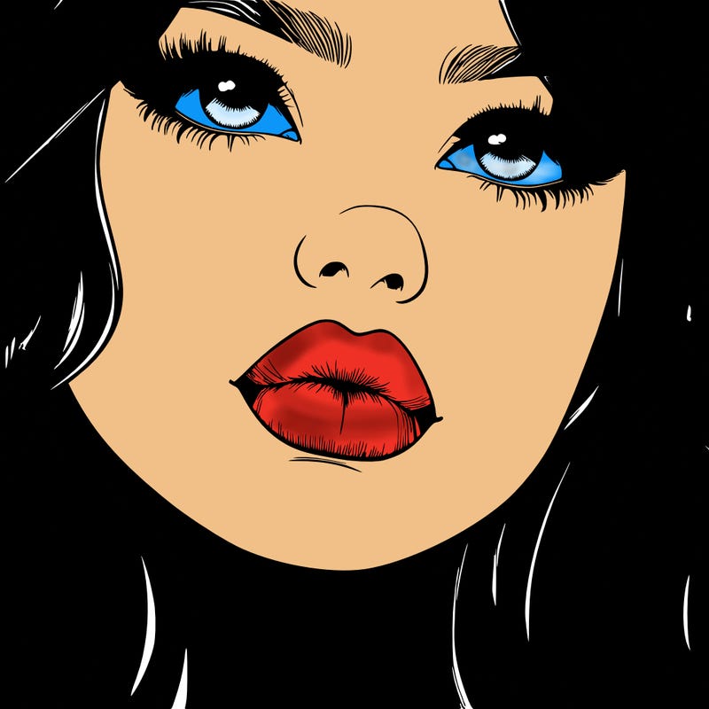 really realistic girl with lips