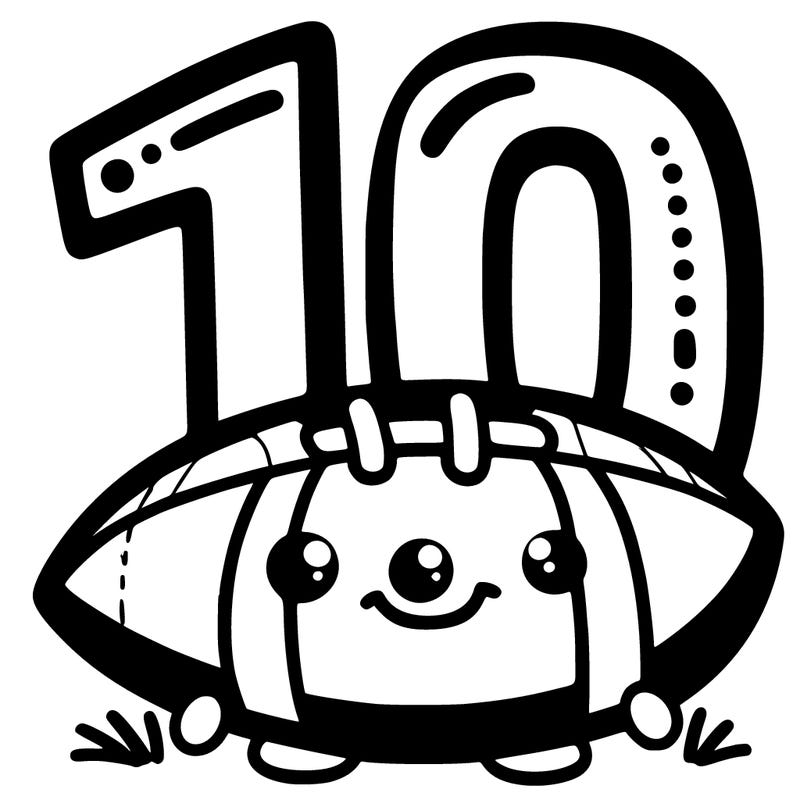 football with the number 10