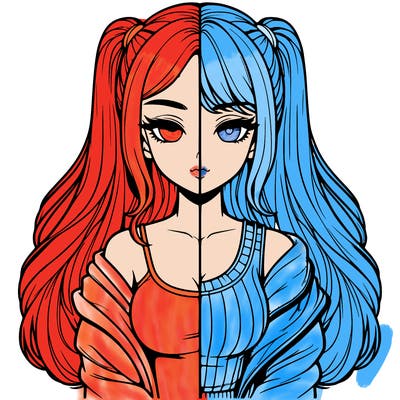 realistic girl split