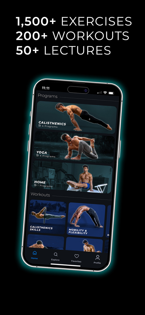 Saturno Movement - Saturno Movement app interface displaying various training programs for calisthenics yoga and mobility