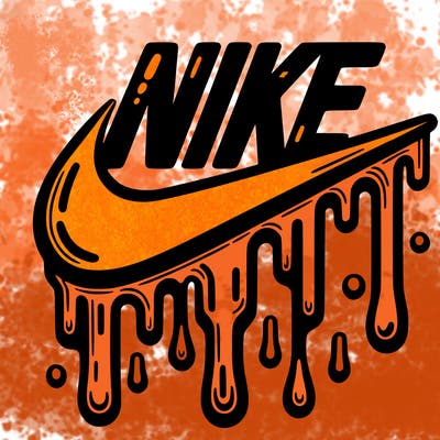 dripping nike logo