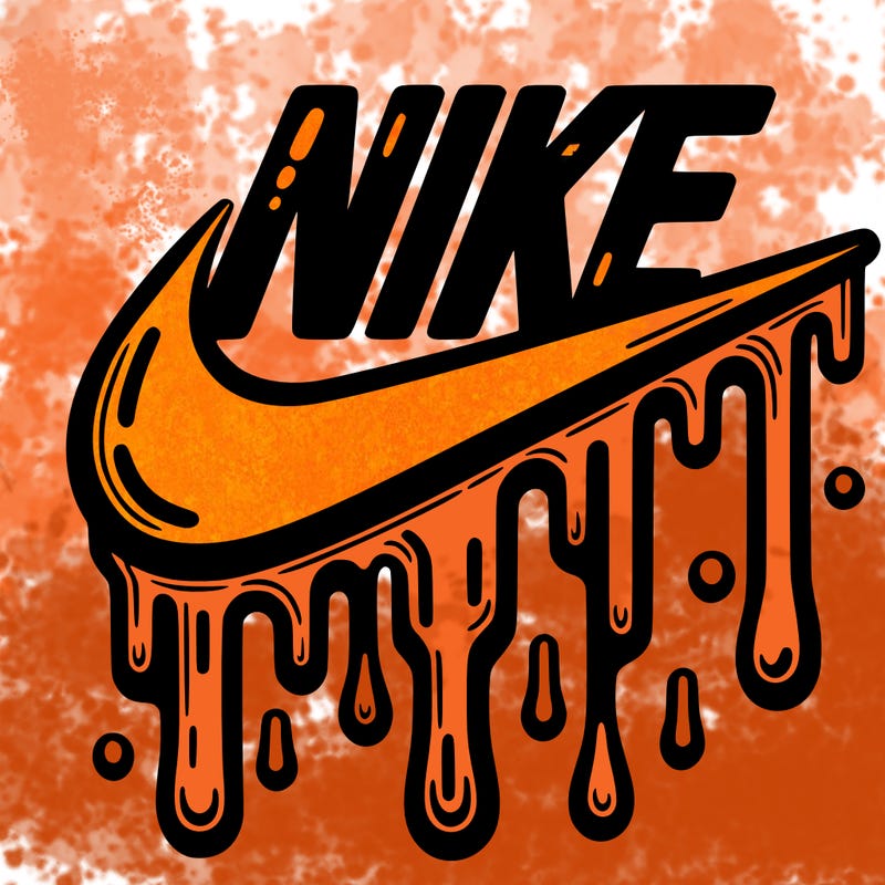 dripping nike logo