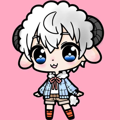 cute sheep anime boy