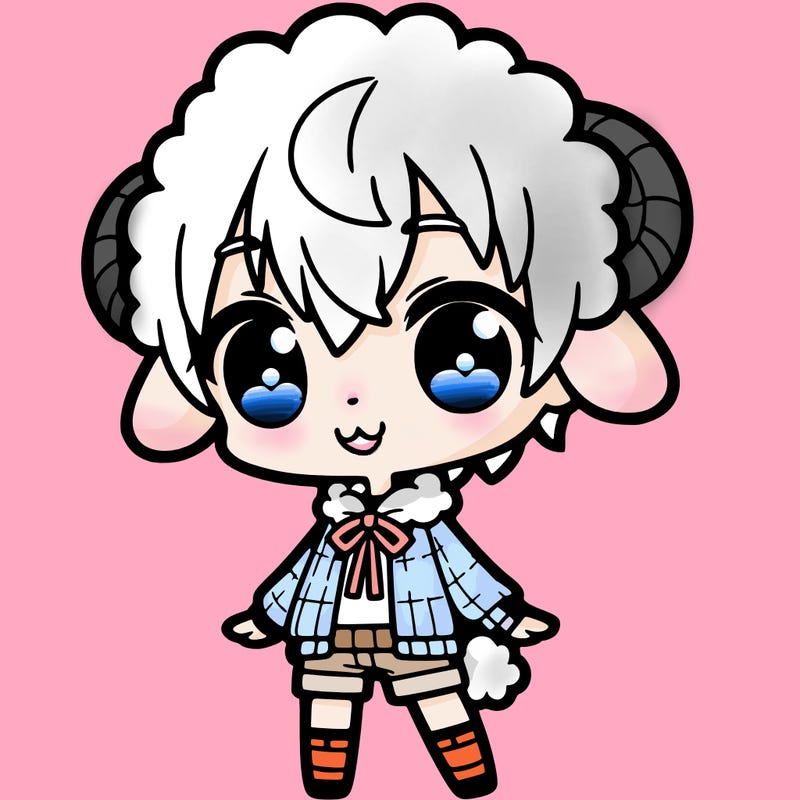 cute sheep anime boy