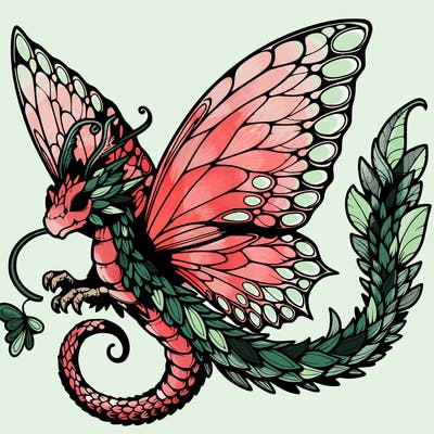 realistic butterfly dragon