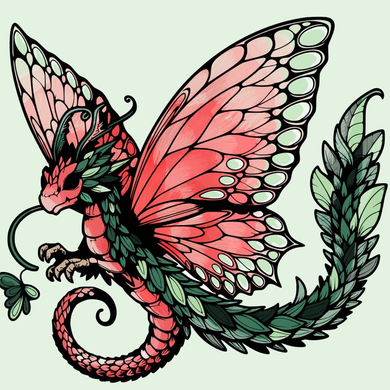 realistic butterfly dragon