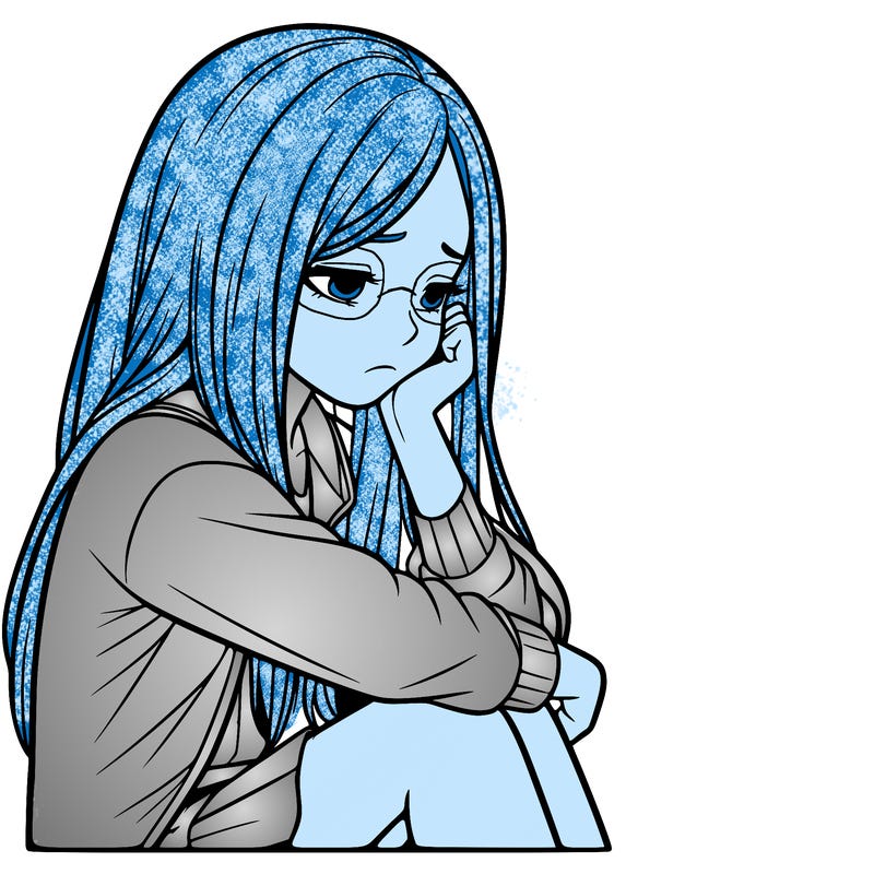 a realistic girl with depression