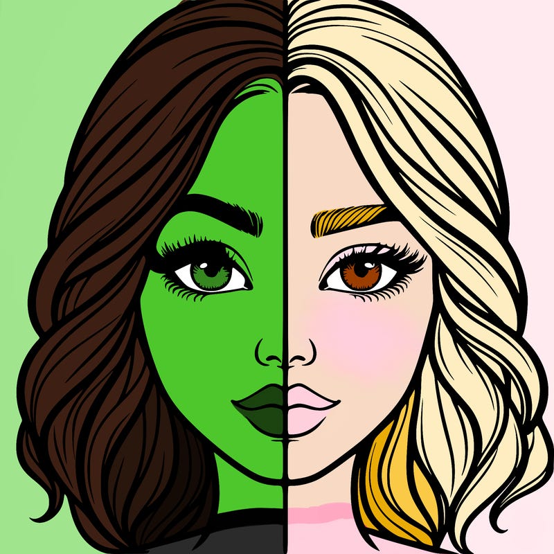 realistic girl split half