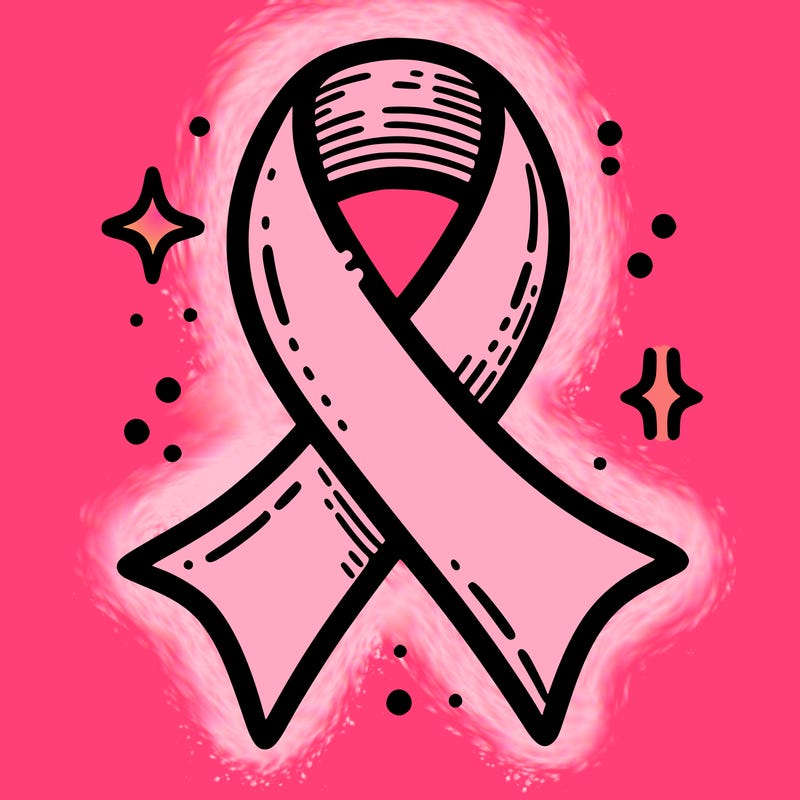 ribbon symbol of national breast cancer awareness month
