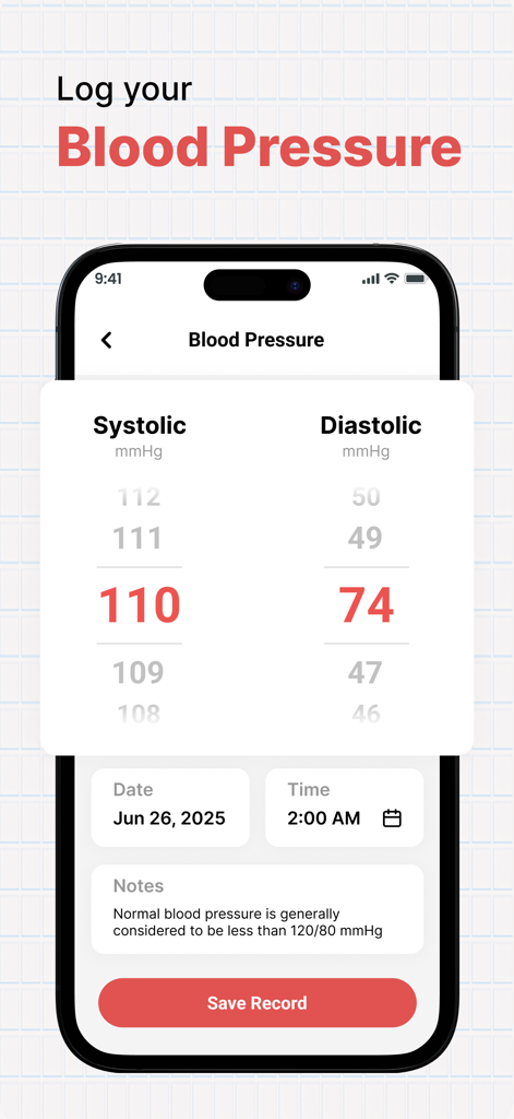 PulseX : Heart Rate Monitor - PulseX app blood pressure logging screen showing systolic and diastolic input fields