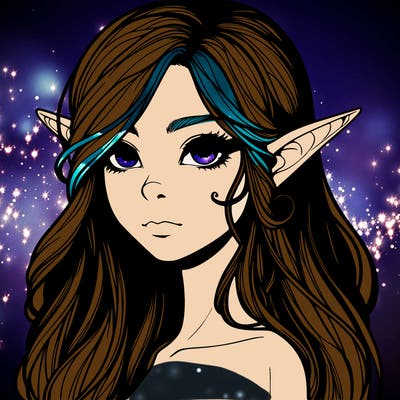 elf girl realistic dark fantasy
