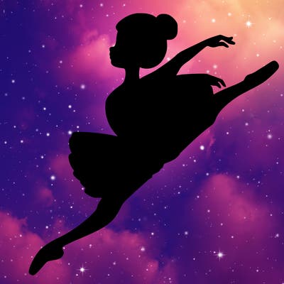 ballerina on point doing a leap with an arched back