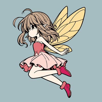 manga fairy flying