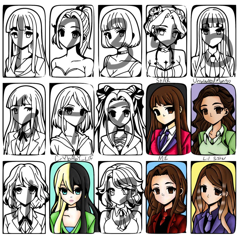 girls that look diffrent anime