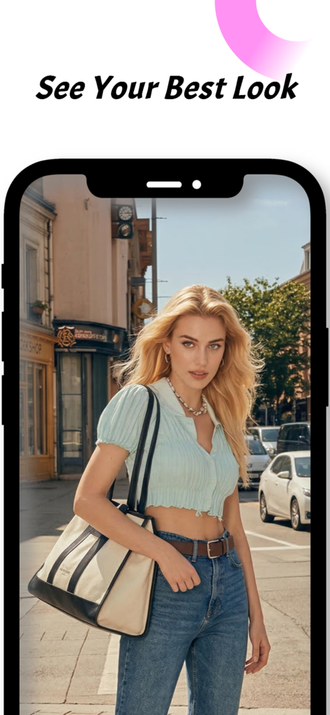 Hair Lab: Hair Style & Color - Hair Lab app screenshot showing a realistic AI generated blonde hairstyle preview