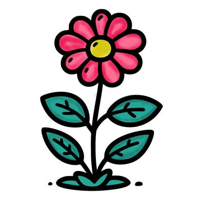 single flower, simple