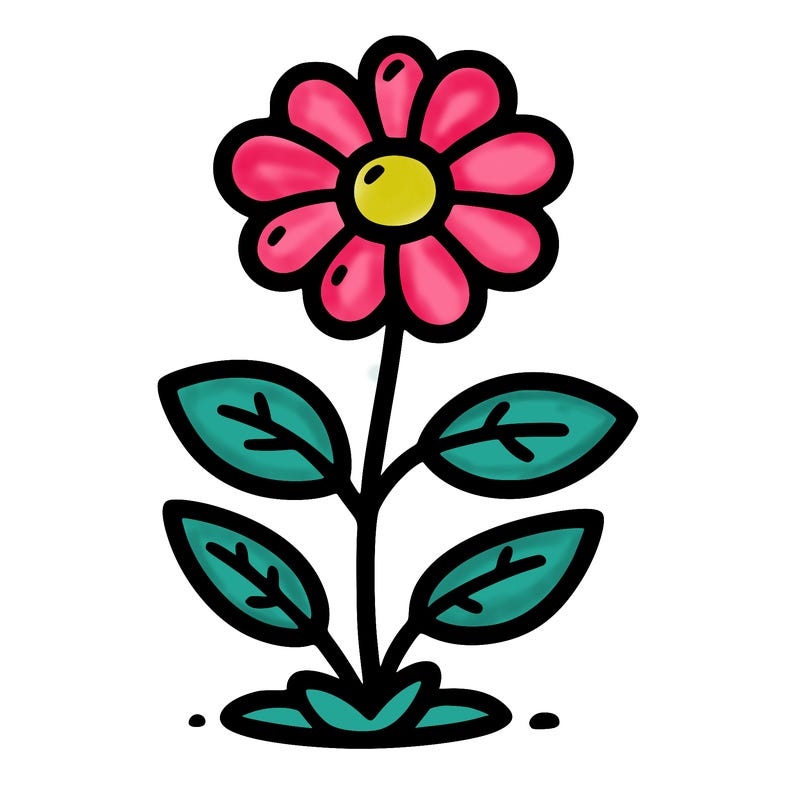 single flower, simple