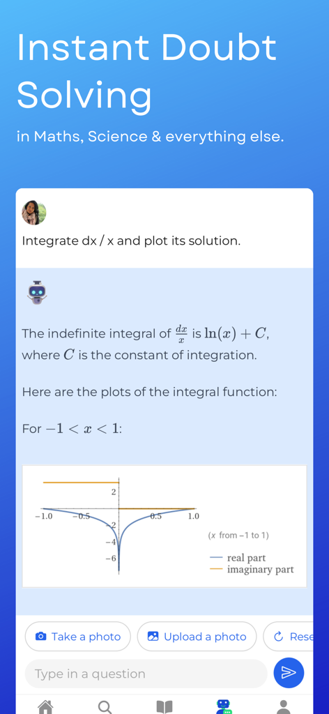 KI-Tutor in English Chatterbox löst ein Kalkül-Integrationsproblem