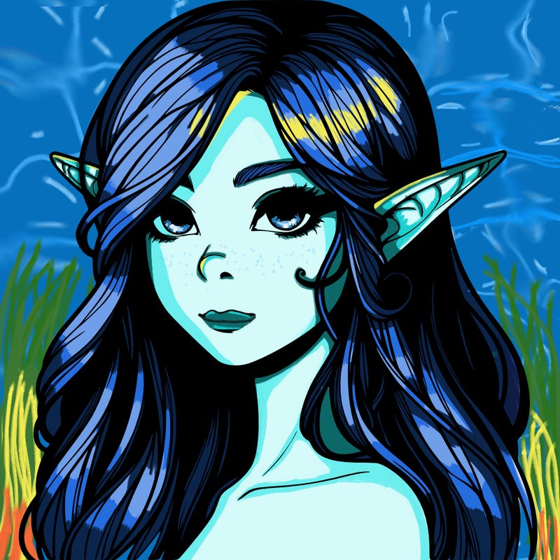 elf girl realistic dark fantasy