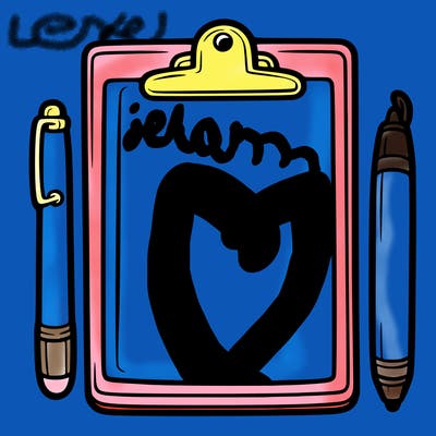 blank clip board with pen