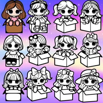 20 dolls in boxes