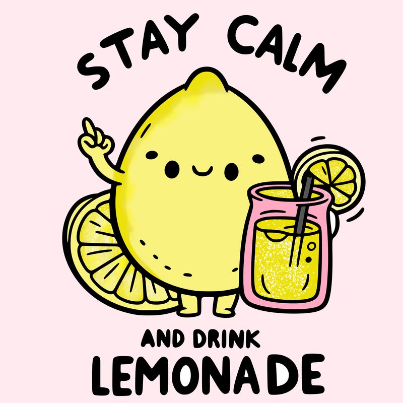stay calm and drink lemonade