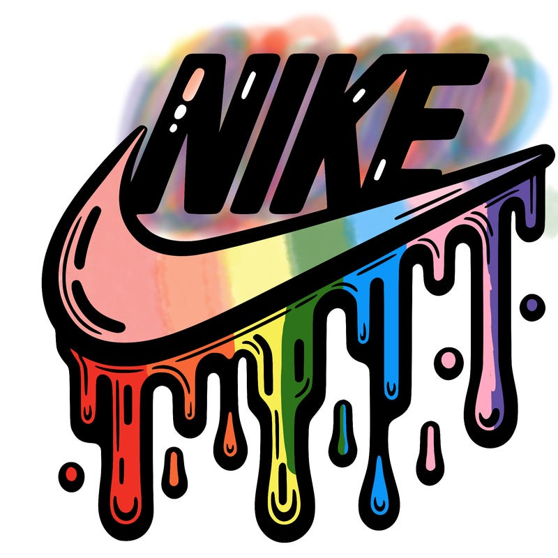 dripping nike logo