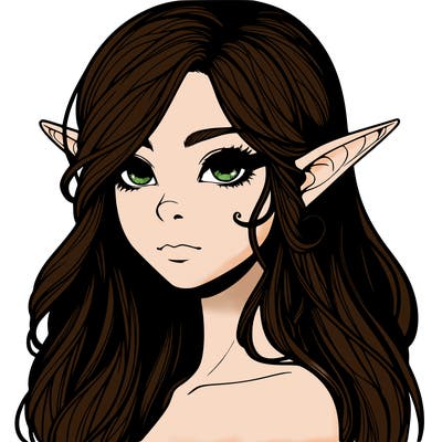 elf girl realistic dark fantasy