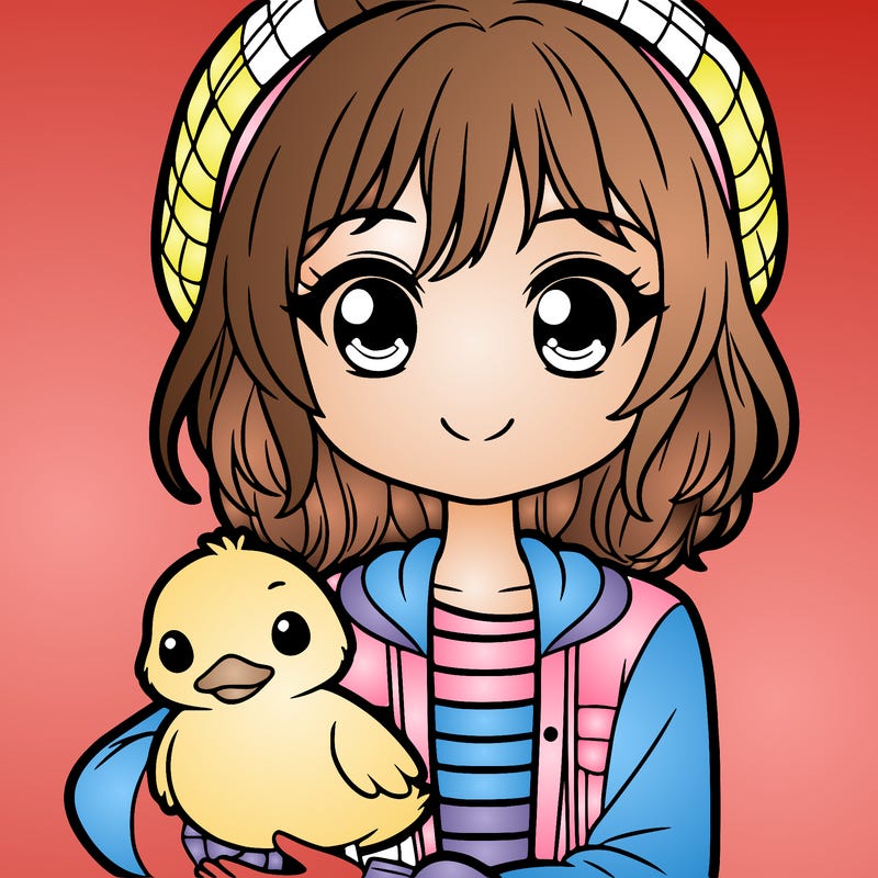 a cute teenage girl holding a duck