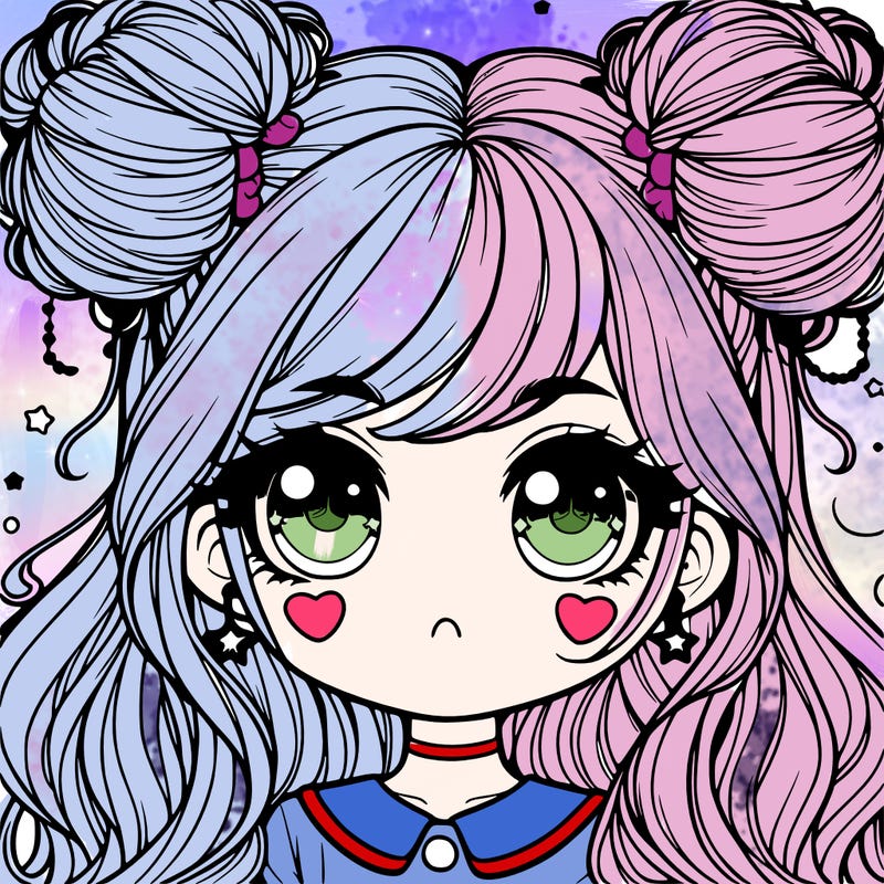 pretty girl with space buns