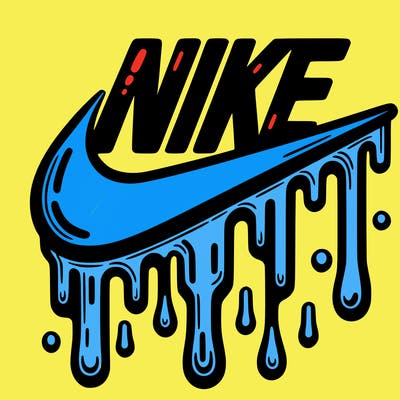 dripping nike logo