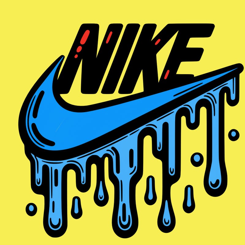 dripping nike logo