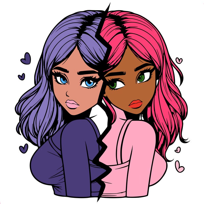 realistic girl split