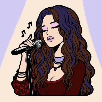 realistic female singer