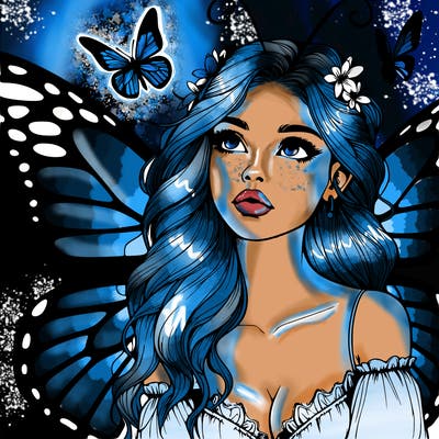 butterfly fairy realistic girl