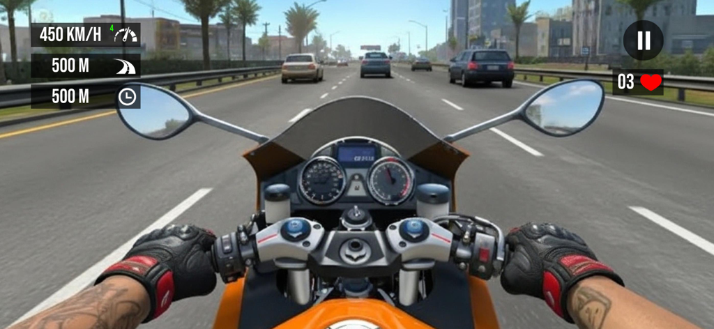 GT Bike Racing Moto Bike Games - High speed first person motorcycle racing on a highway