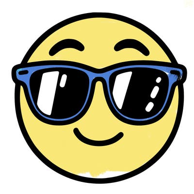 emoji with sunglasses