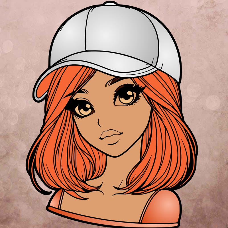 semi realism beautiful girl wearing cap