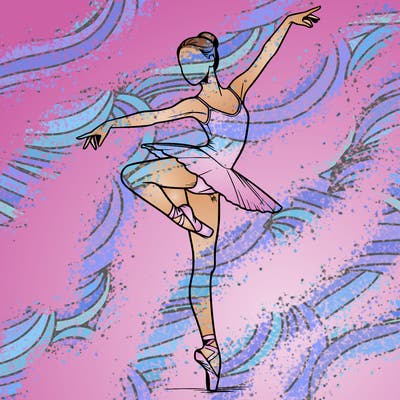 realistic person doing ballet