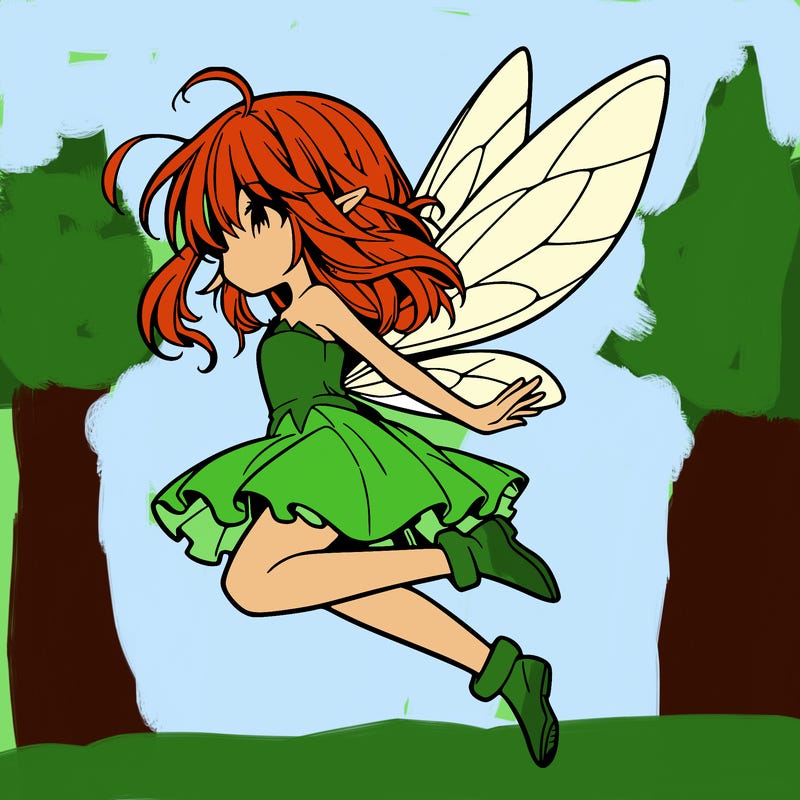 manga fairy flying