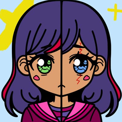 a split of a girl