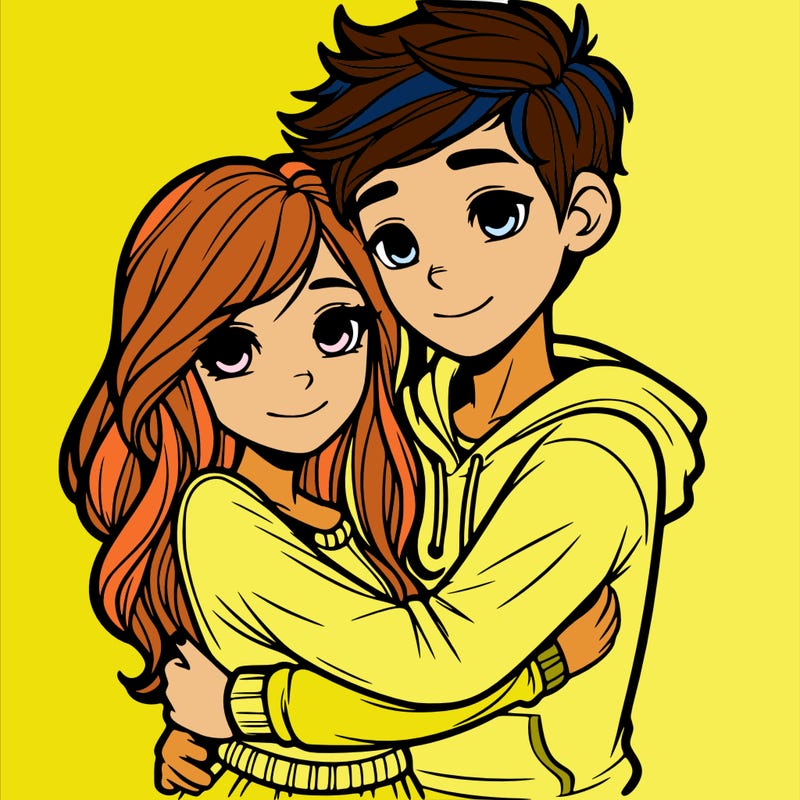 boyfriend and girlfriend hugging