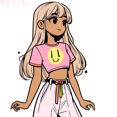 girl in a cute crop top