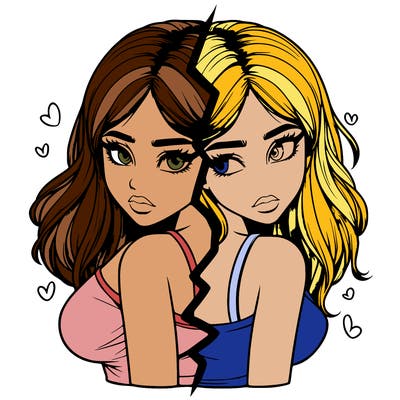 realistic girl split