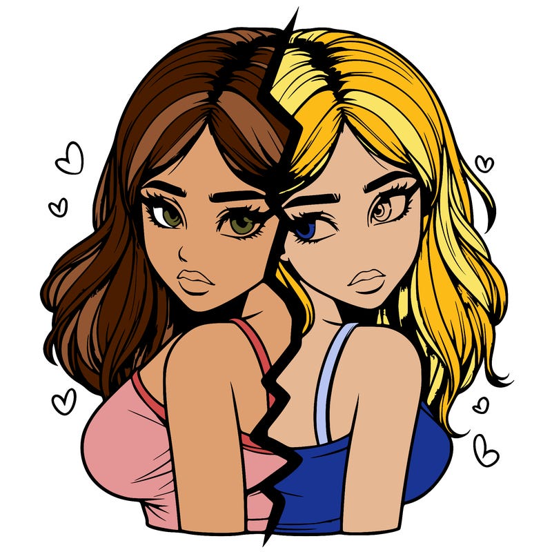 realistic girl split