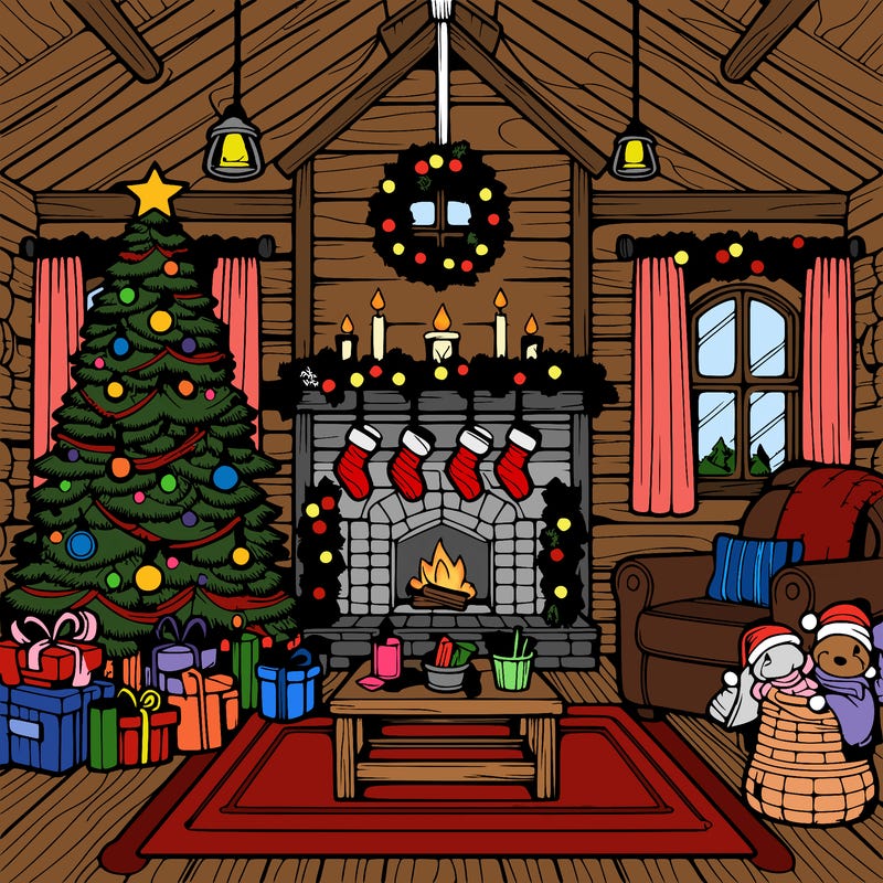 christmas house interior